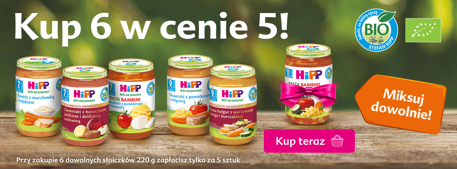 HiPP Dania 220g - wybierz 6, zapłać za 5