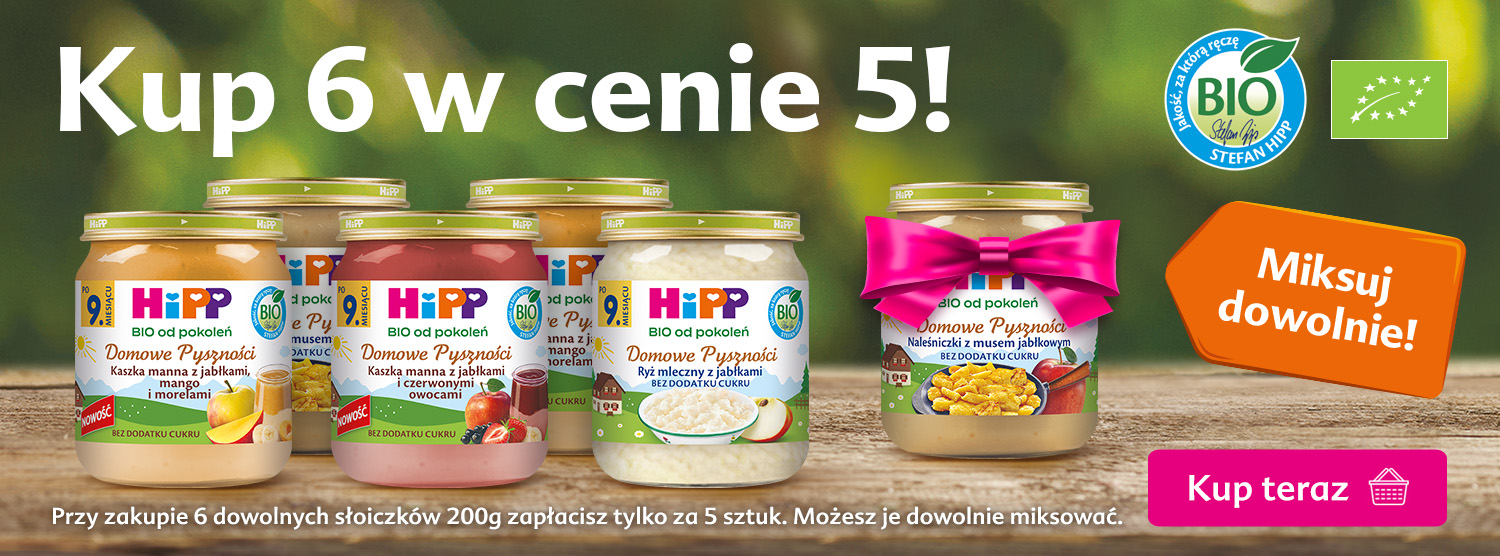 Hipp desery 200 g - kup 6 w cenie 5