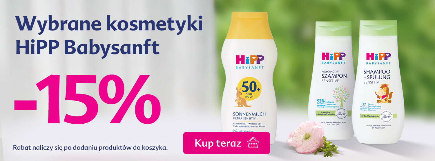 Hipp wybrane kosmetyki -15%, maj 2026