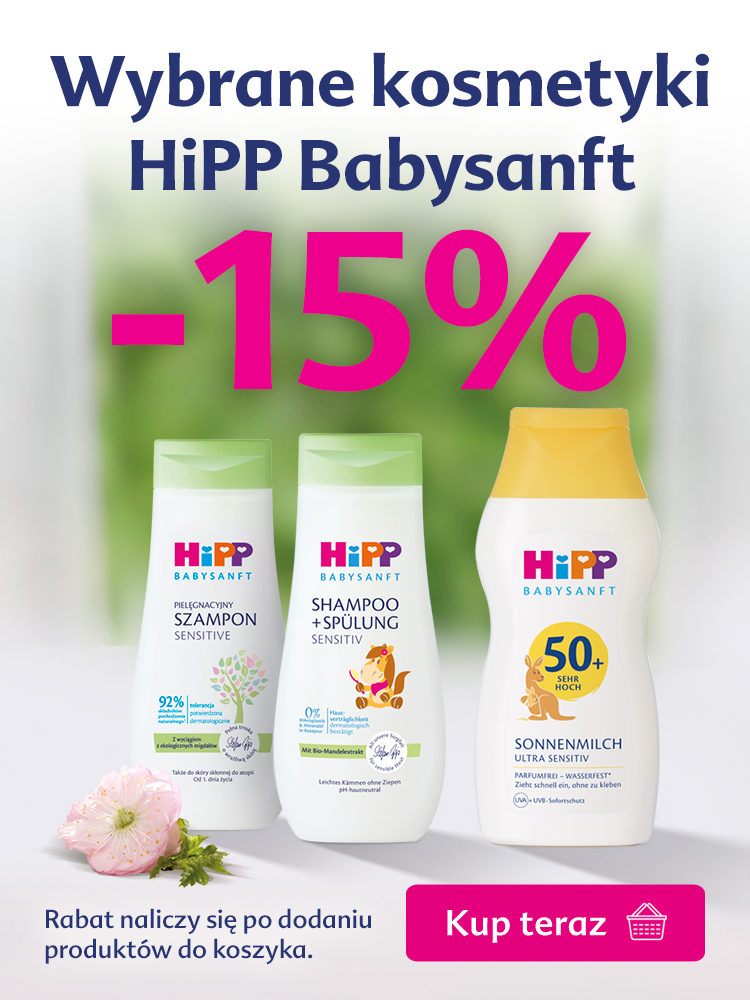 Hipp wybrane kosmetyki -15%, maj 2026